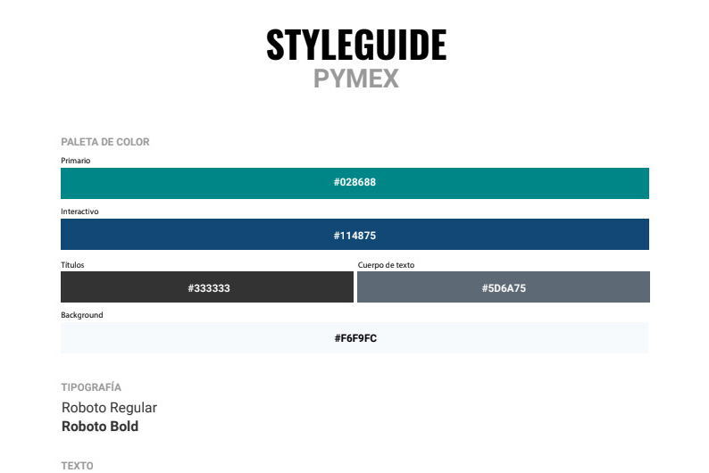 Pymex Bancomext. Participación en el diseño de interfaz y ejecución de estilos en wordpress.