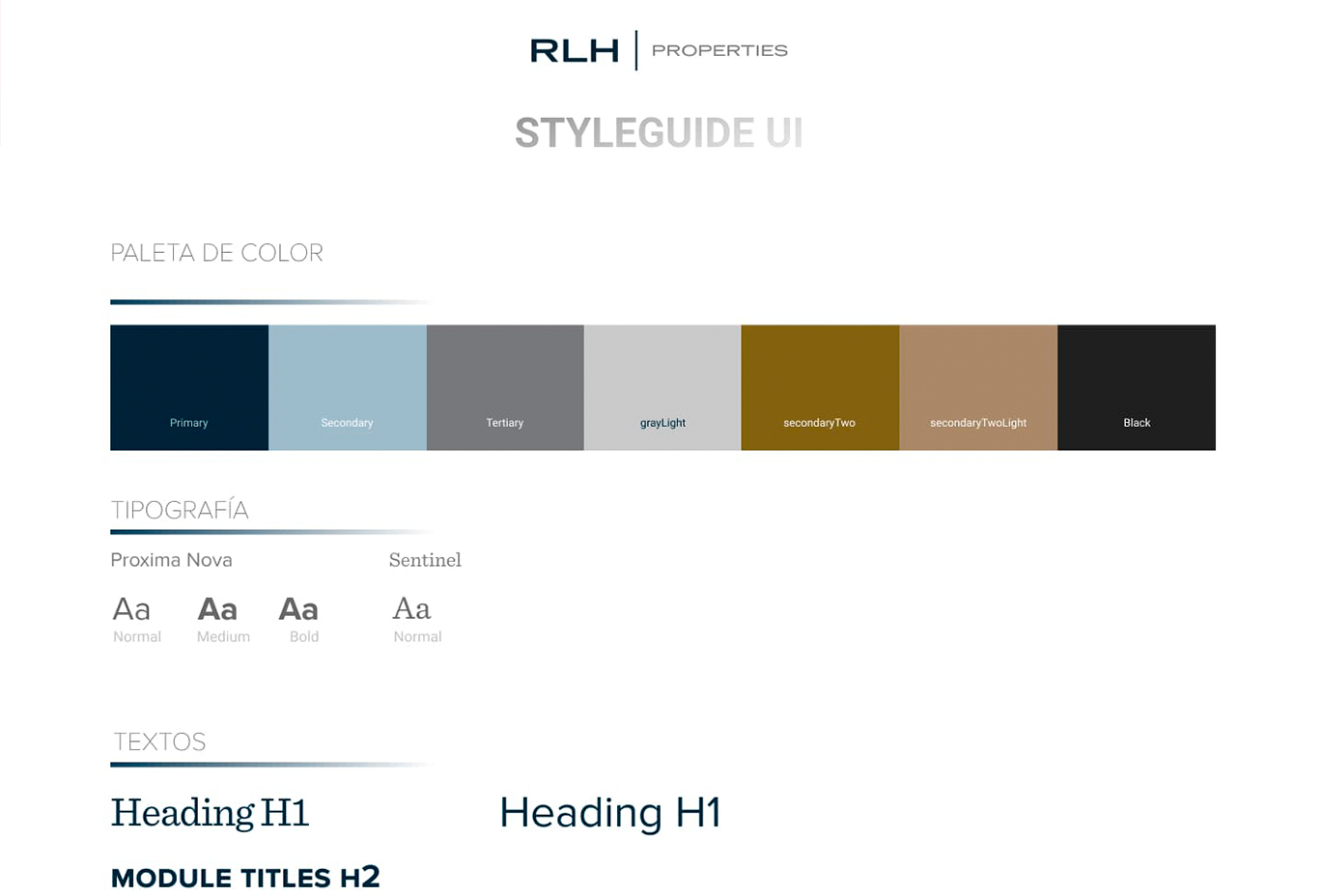 Encargado de prototipar y diseñar el sitio de RLH Properties.