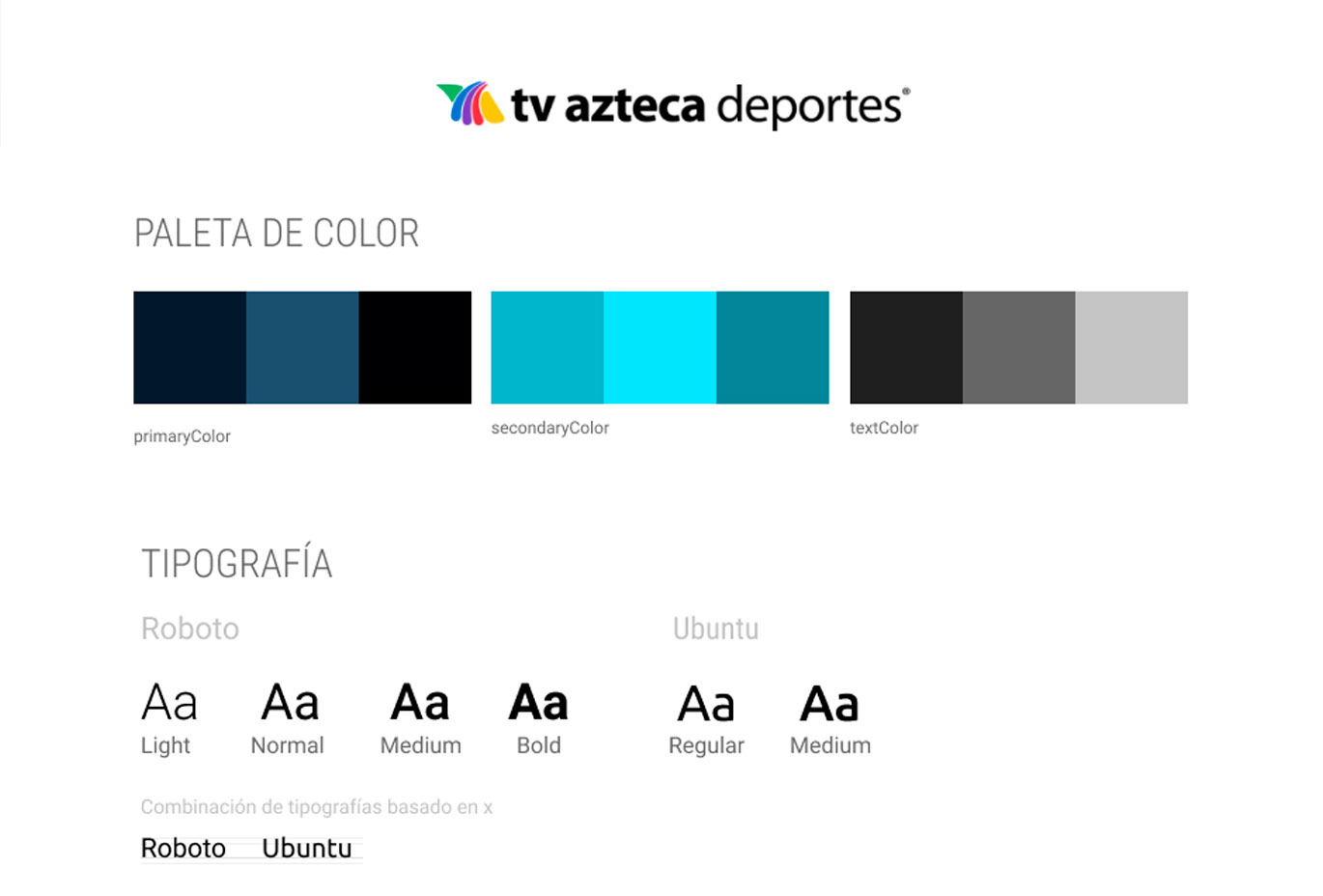 Encargado de crear el Styleguide y diseñar el sitio de Azteca Deportes